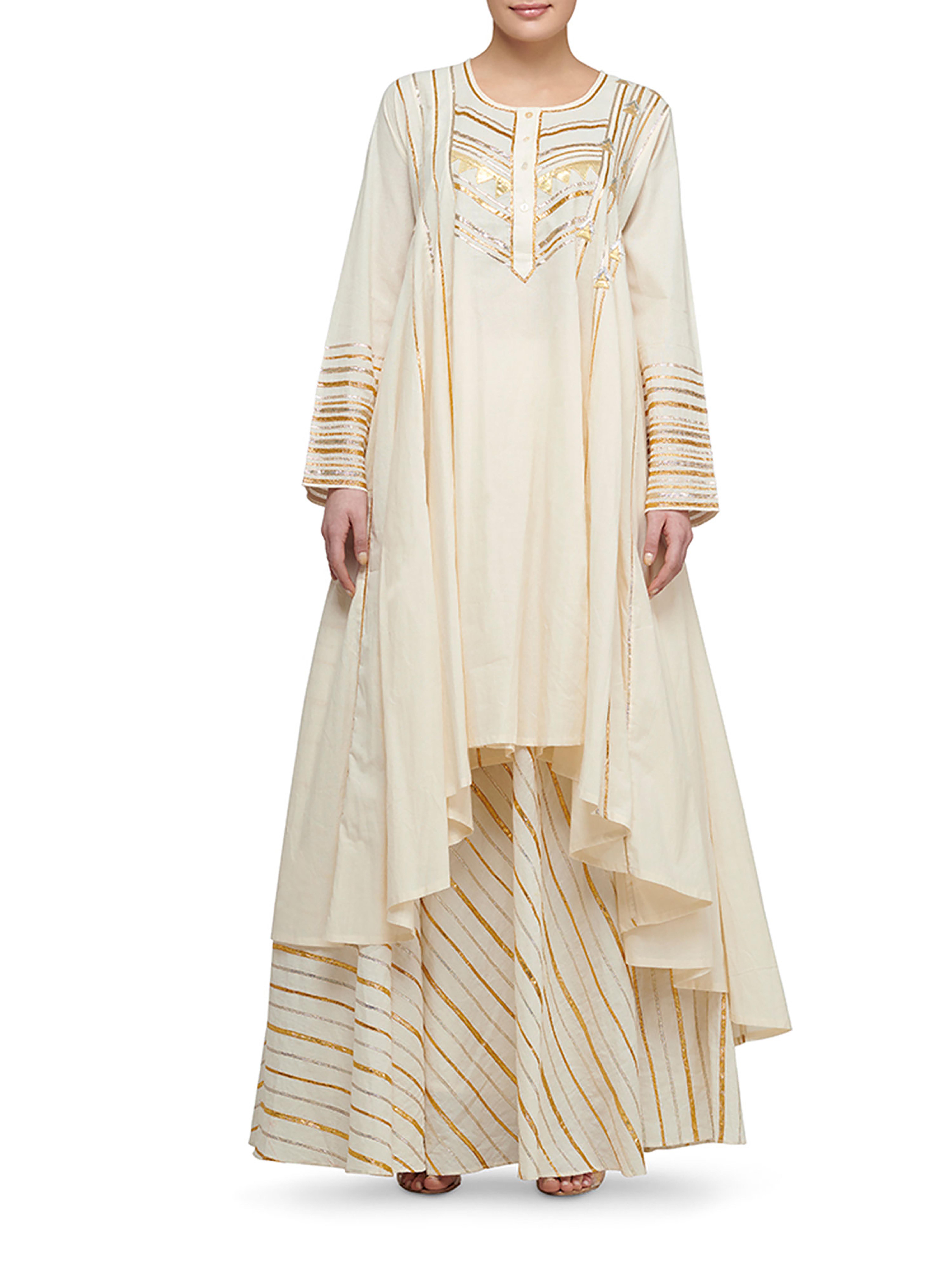 Anarkali set Gulabo by Abu Jani Sandeep Khosla avialable at Nyka