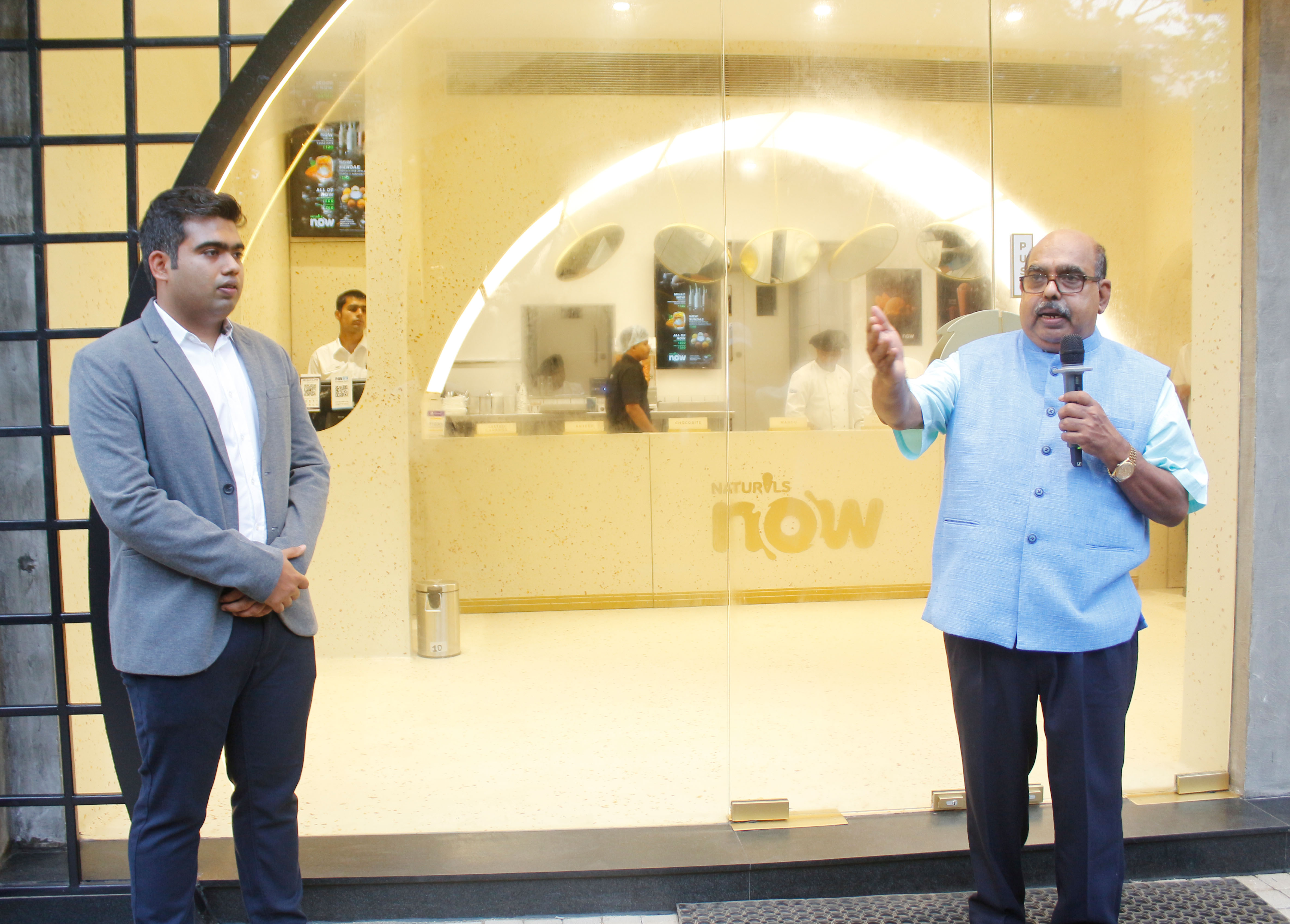 Siddhant Kamath and Raghunandan S Kamath at the launch of Natural NOW