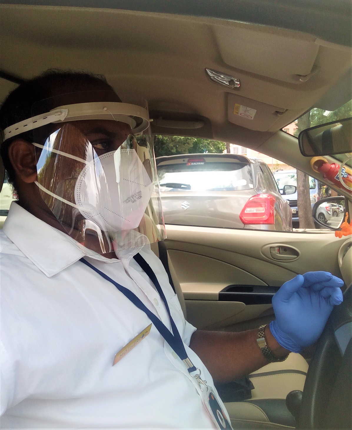 Srinivasa, an ex-serviceman, geared up to provide safe transfers for COVID frontline health workers.