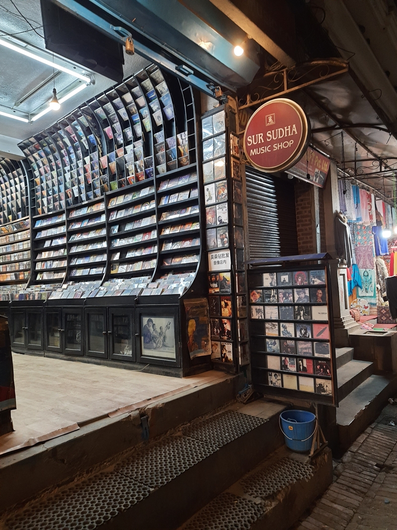 Strolling through the book stalls in Thamel neighbourhood