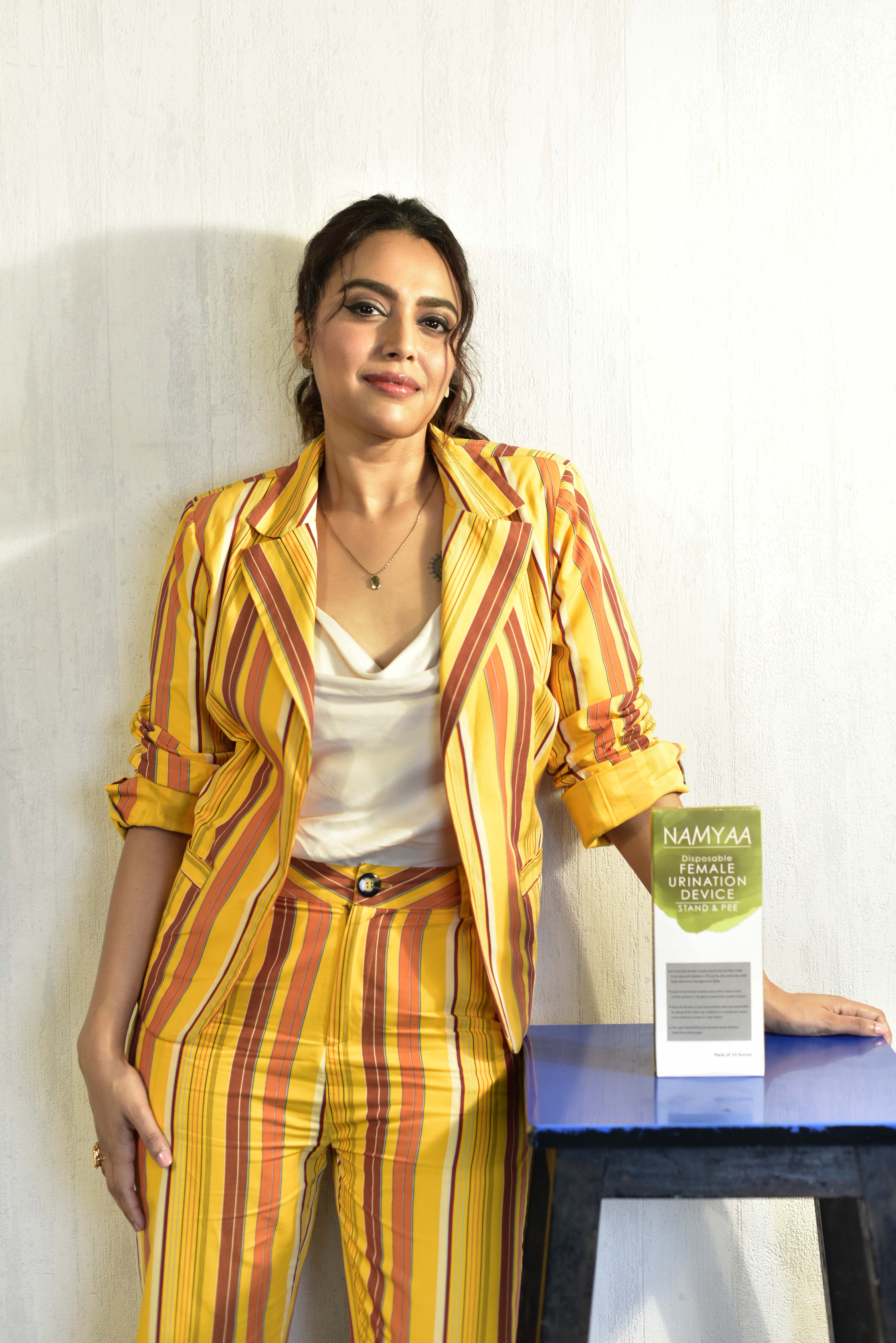 Swara Bhaskar with Namyaa Disposable Female Urination Device (1)