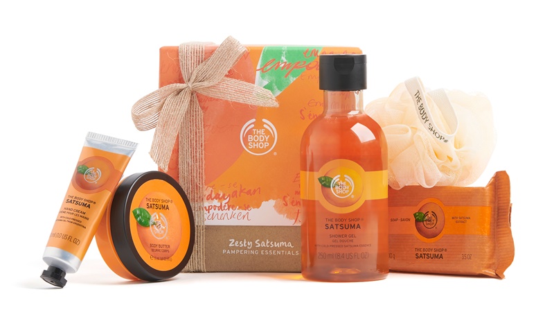The Body Shop's zesty satsuma pampering essentials