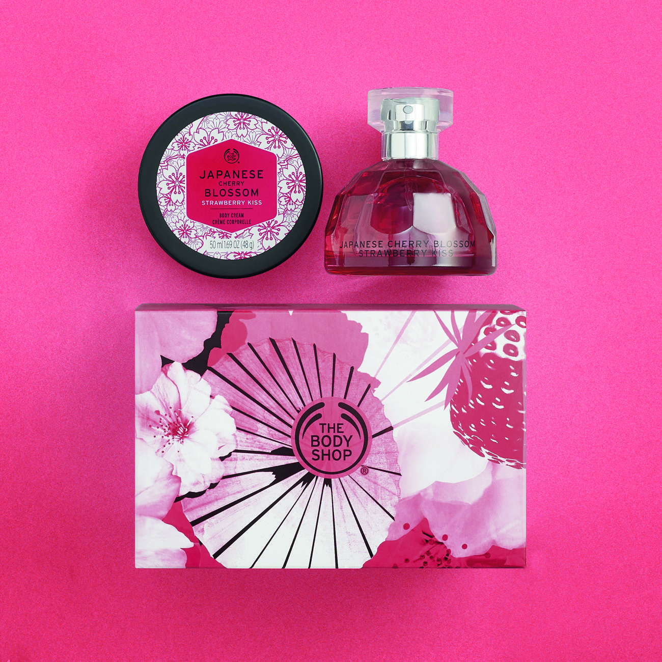 The Body Shop Japanese Cherry Blossom Strawberry Kiss EDT Gift Set