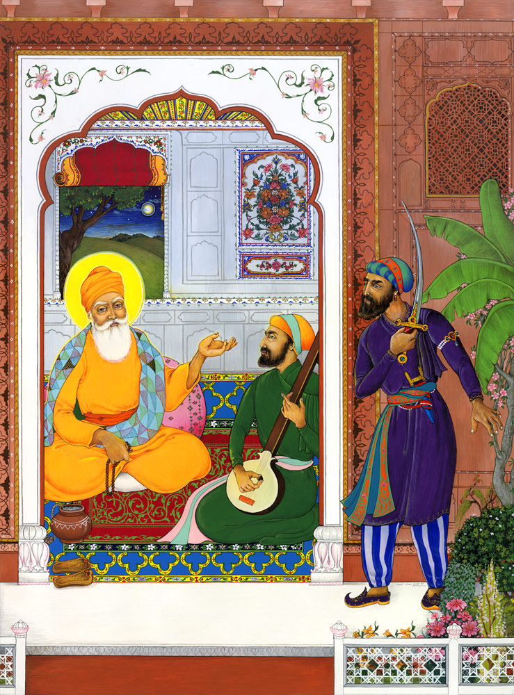 The Singh Twins, Guru Nanak and Sajjan the Robber, 18.7 x 13.8 inches, Giclee print, 2019
