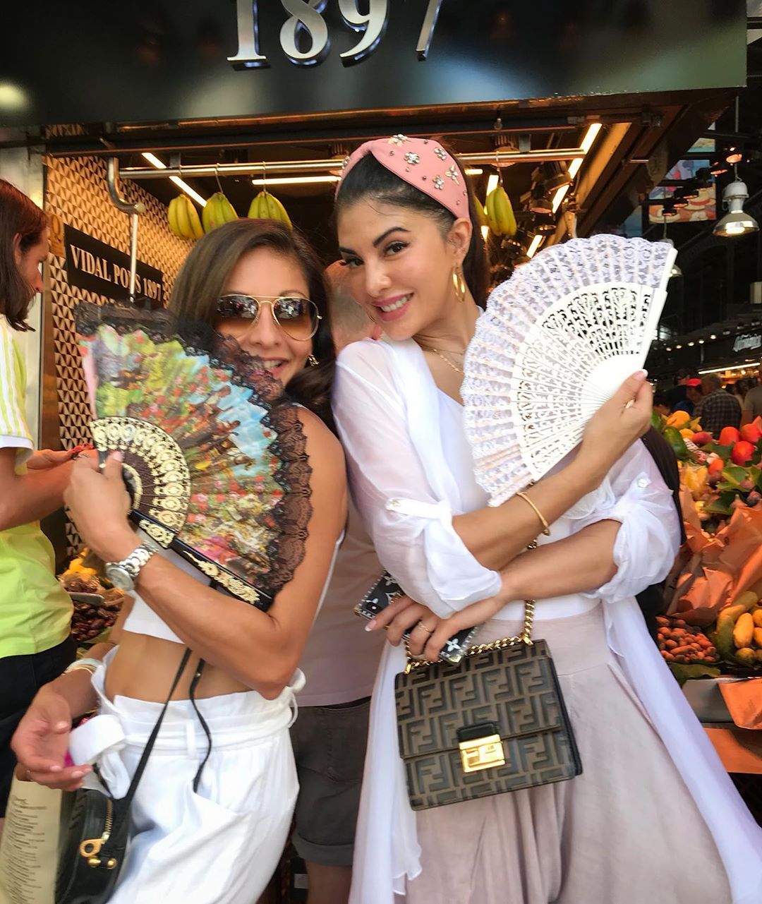 The actress on vacation