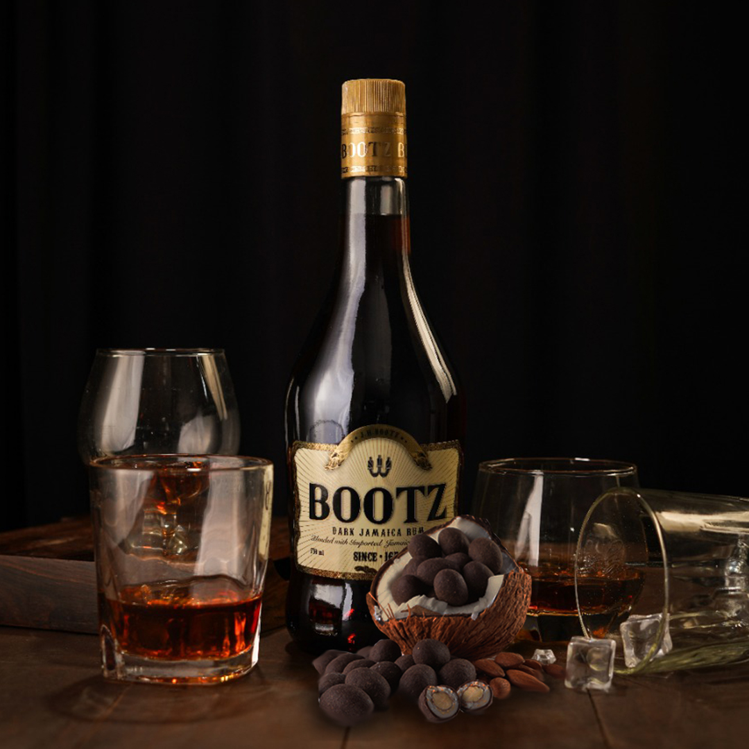 Toasted Coconut Dark Chocolate _ Bootz Dark Jamaica Rum