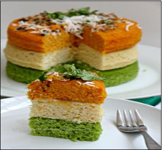 Tricolor dhokla