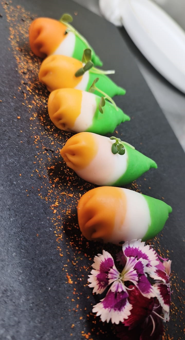 Tricolor Dimsum by Chef Gurpreet Singh of Gehdu, Habbit