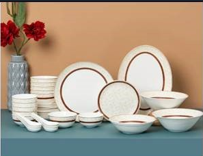 Exquisite Dining Ensemble: Clay Craft's Urmi Fiesta and Urmi Crysta Dinner Sets