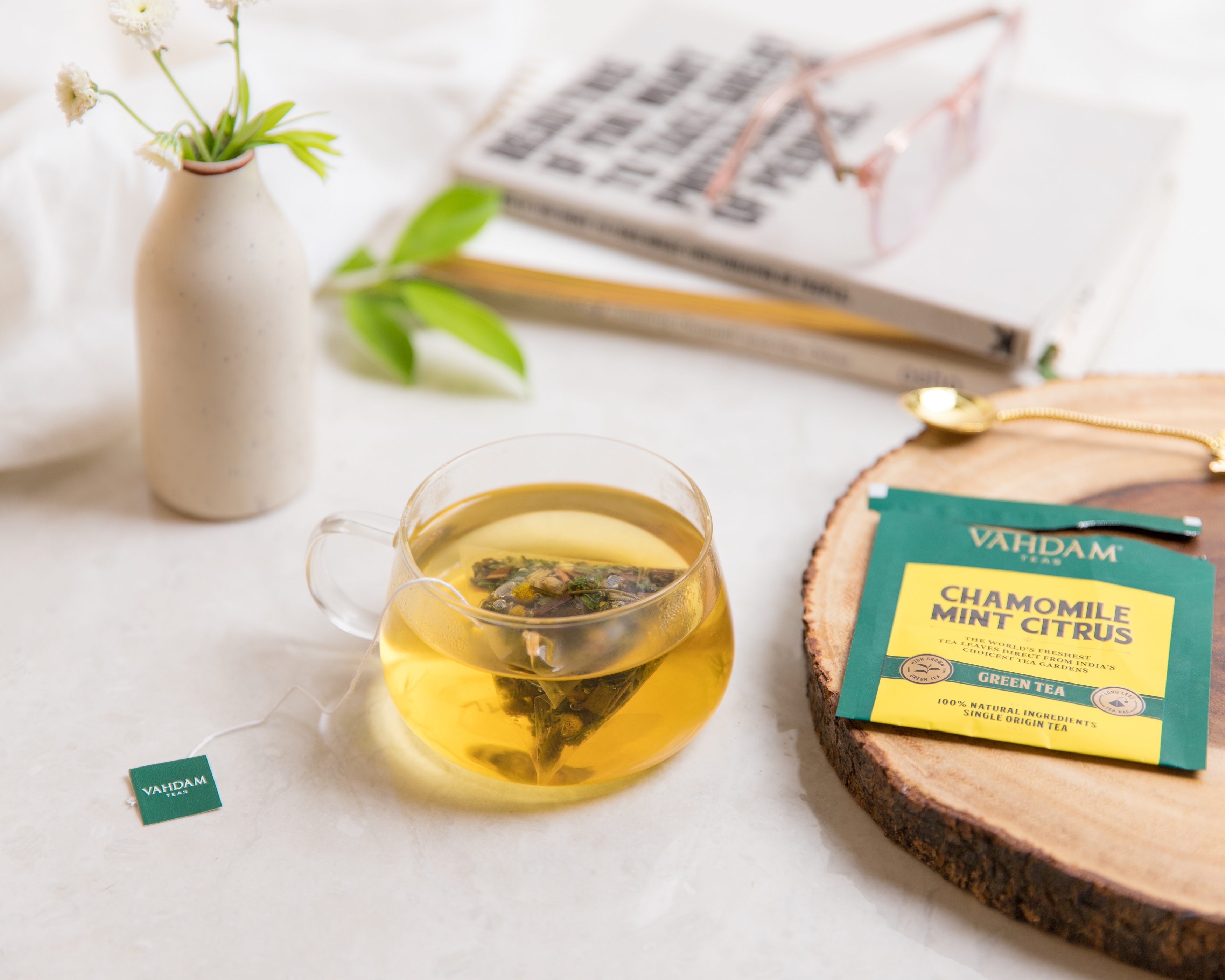 VAHDAM India Chamomile Mint Citrus Green Tea