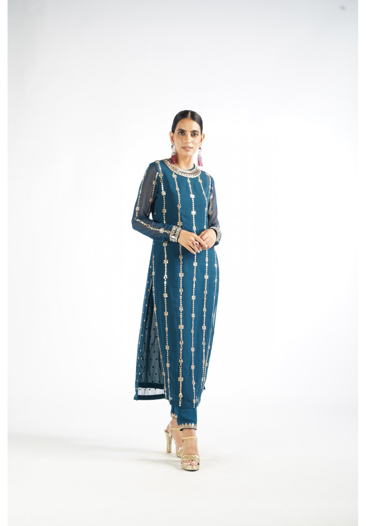 Embellished Pant Kurta Set