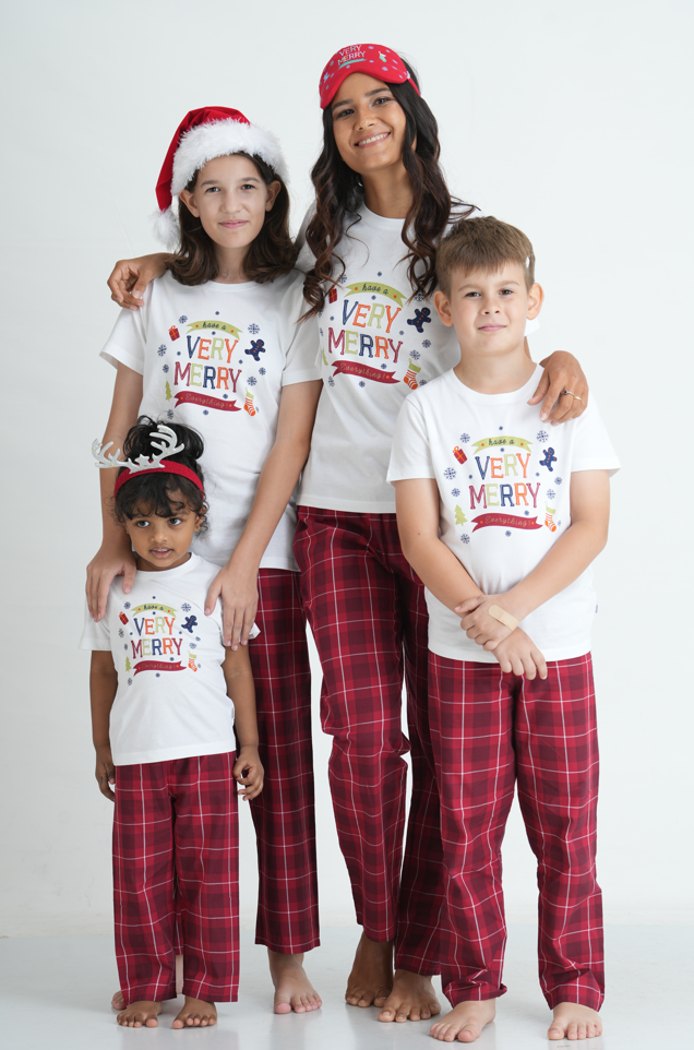 Verry Merry Everything Christmas Kids Unisex Pj Set