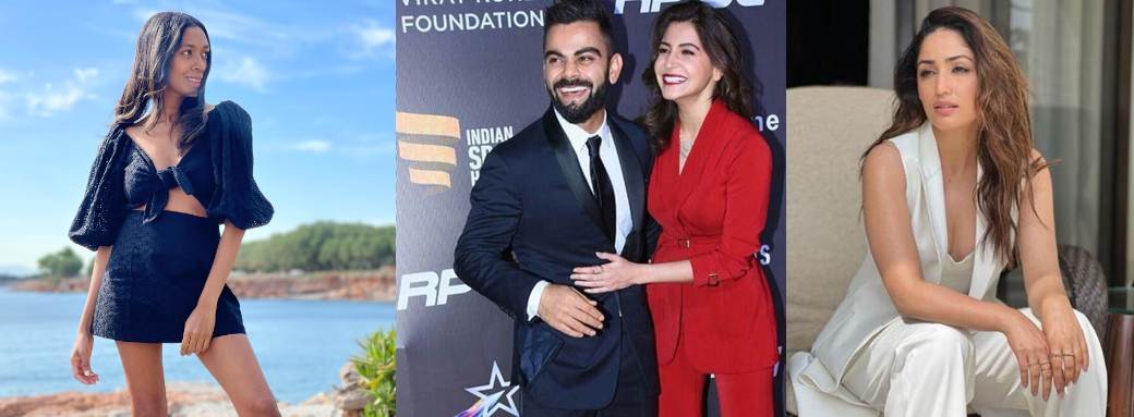 (L-R) Stylist Allia Al Rufai, Actresses Anushka Sharma & Yami Gautam