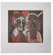 Untitled K. G. Subramanyan  1995 Woodcut