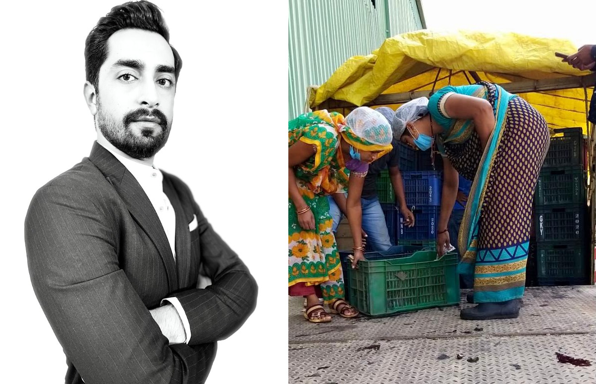 Left - Luke Talvar; Right - Women at Van Durga in Nashik