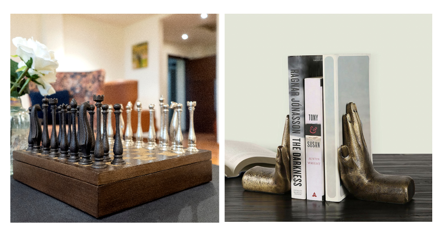 Regal Chess Board Game , Namaste Bookend 