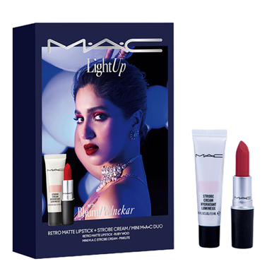 Mac Retro Matte Lipstick + Strobe Cream Mini Duo Kit 