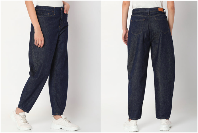  SPYKAR RAW COTTON BAGGY FIT CROP LENGTH JEANS FOR WOMEN (CLARA)