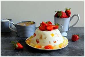 FRUIT COCKTAIL PANNA COTTA