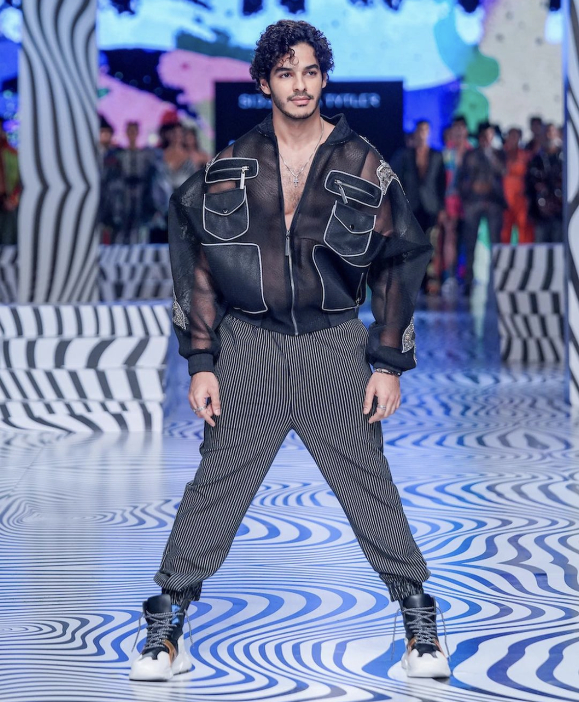 Ishaan Khatter for Delhi-based designer Siddhartha Tytler. (Photo courtesy: lakmefashionwk/Instagram)