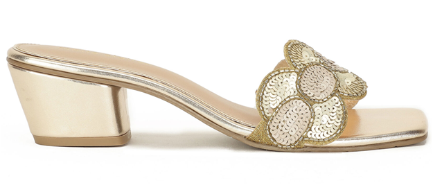 Marie Claire Gold Mules for Women