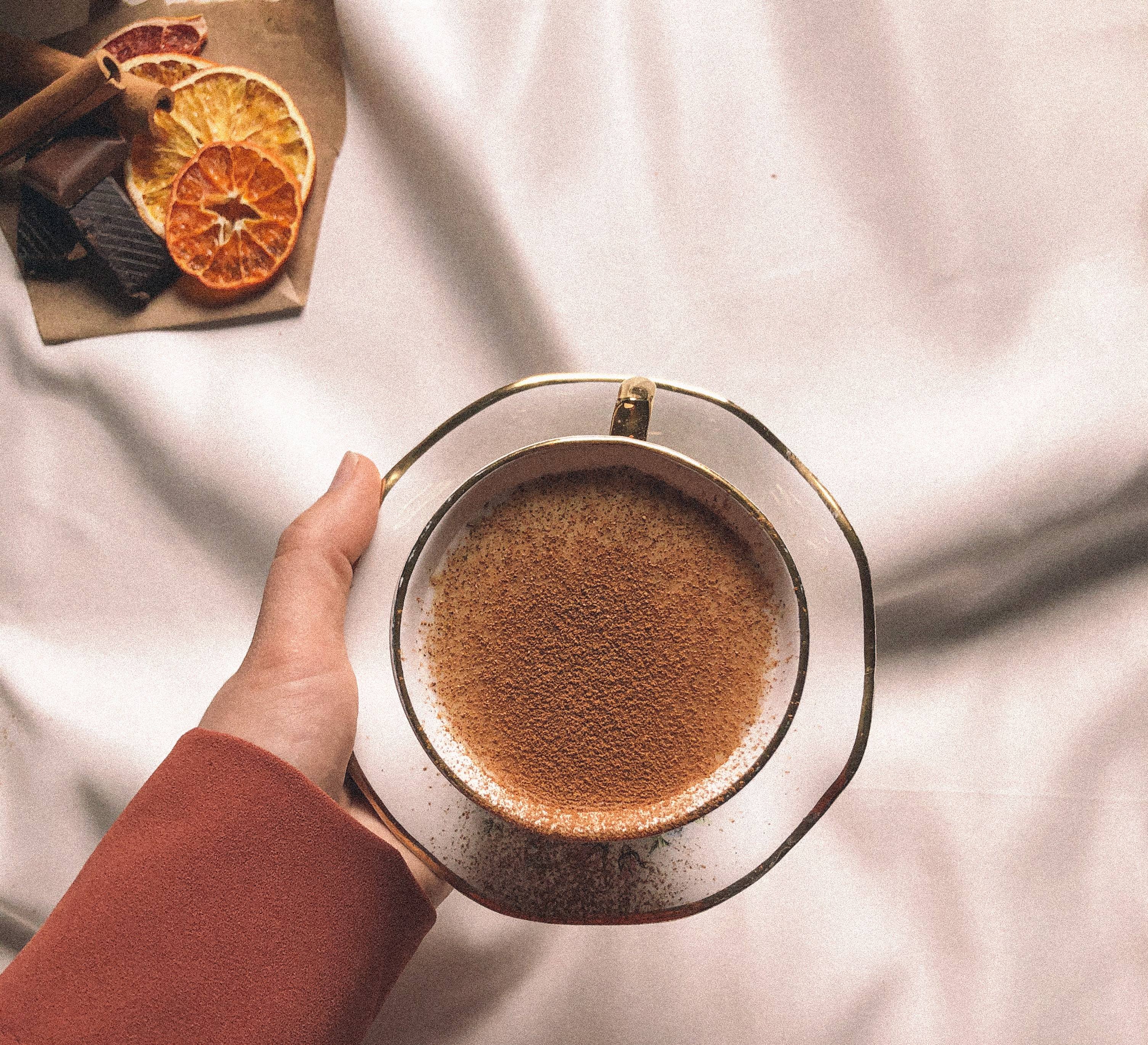 Banana and orange zest hot chocolate