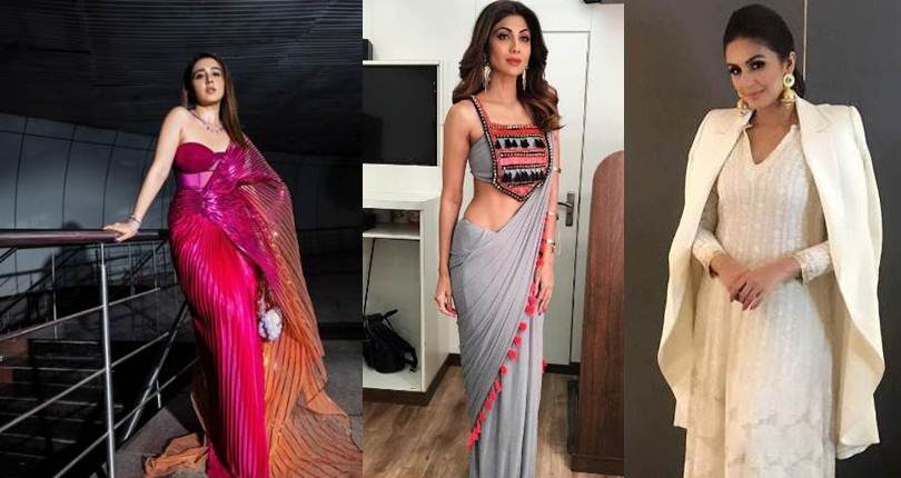 (L-R) Stylist Sanjana Batra, Actresses Shilpa Shetty and Huma Qureshi
