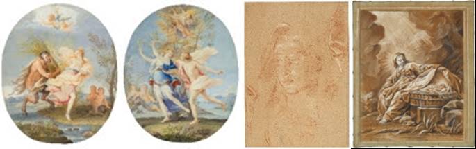 (L-R) TERESA DEL PÒ, GIOVANNI BATTISTA TIEPOLO and JEAN RESTOUT