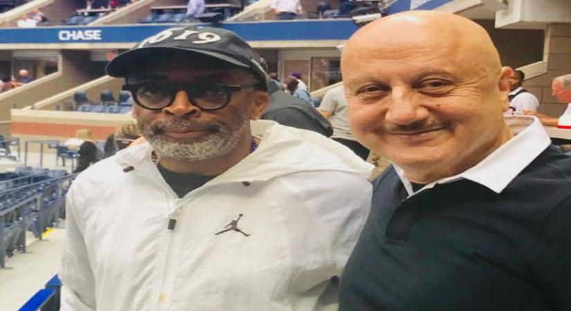 Veteran actor Anupam Kher with Hollywood director Spike Lee.
