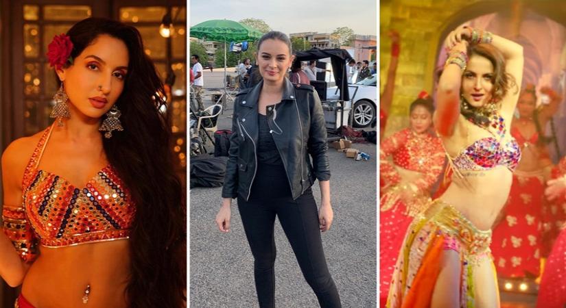 Norah Fatehi, Evelyn Sharma and Elli AvrRam