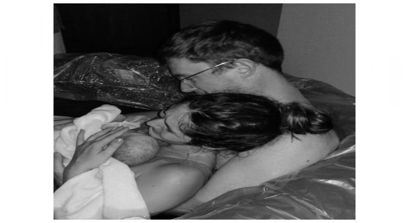 Model-actress Bruna Abdullah has shared her birth story on social  media and also shared a photograph of her giving a "water birth" to her first born. Bruna on Sunday took to Instagram to share a black and white photograph of herself holding her new born along with her husband in a water pool.