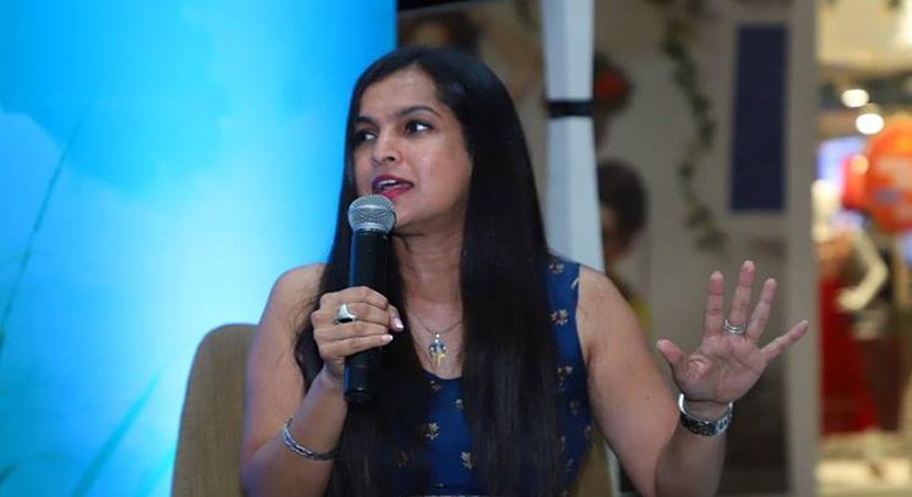 Preeti Shenoy delivering a talk