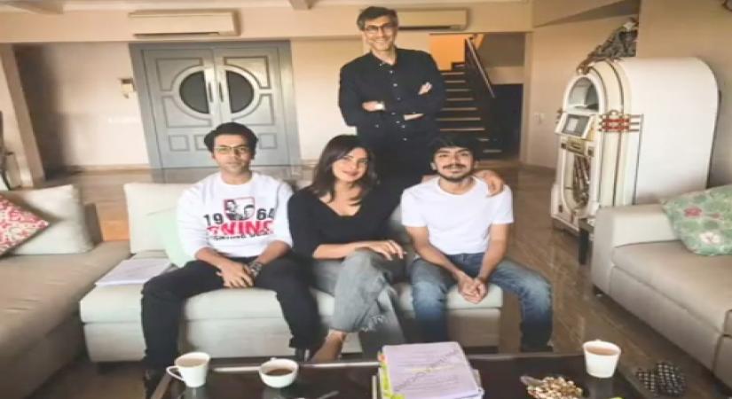Priyanka Chopra, Rajkummar Rao and director Ramin Bahrani are currently engaged in a table read session of the script of their upcoming Netflix project, "The While Tiger", along with other members of the cast.