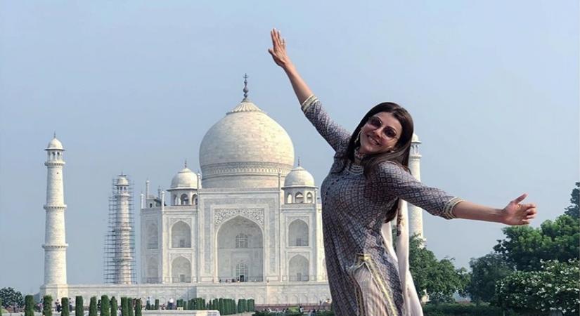 Actress Kajal Aggarwal is visiting the Taj Mahal for the first time 