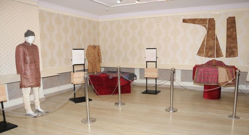 Hyderabad: Sherwanis on display at exhibition inaugurated by British Deputy High Commissioner Andrew Fleming as part of the Hyderabad Design Week that began at Salar Jung Museum, on Oct 9, 2019. (Photo: IANS)