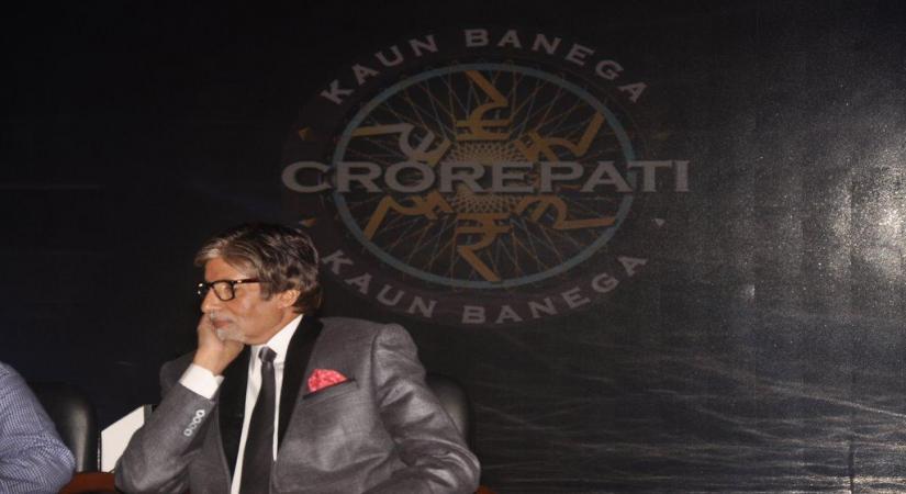 Actor Amitabh Bachchan during the announcement of the first crorepati of the reality game show Kaun Banega Crorepati (KBC), in Mumbai, on September 20, 2014. (Photo: IANS)