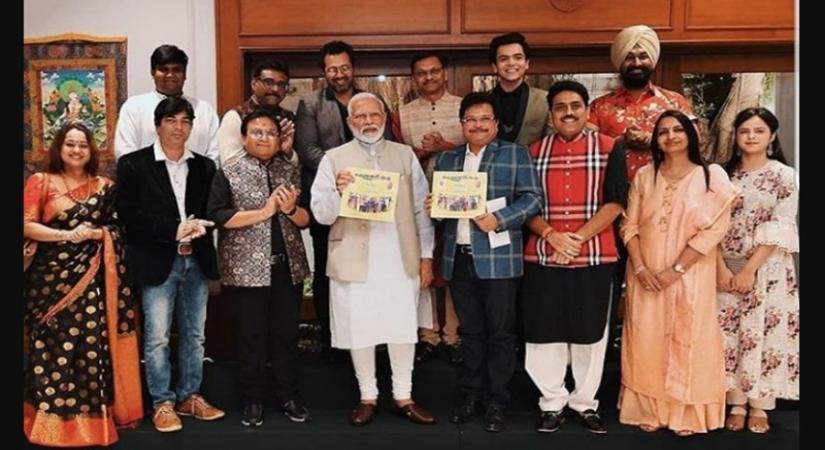 Prime Minister Narendra Modi took out time with the "Taarak Mehta Ka Ooltah Chashmah" cast members including Dilip Joshi, Gurucharan Singh and Sonalika Joshi in the Capital over the weekend. It was nothing less than a proud moment for the actors, who went back with moments they will cherish forever.