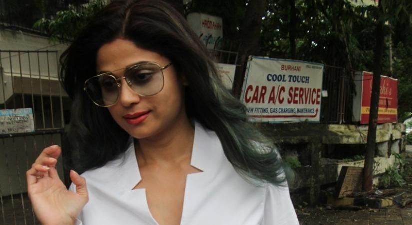 Mumbai: Actress Shamita Shetty seen at Juhu in Mumbai on Aug 1, 2019. (Photo: IANS)