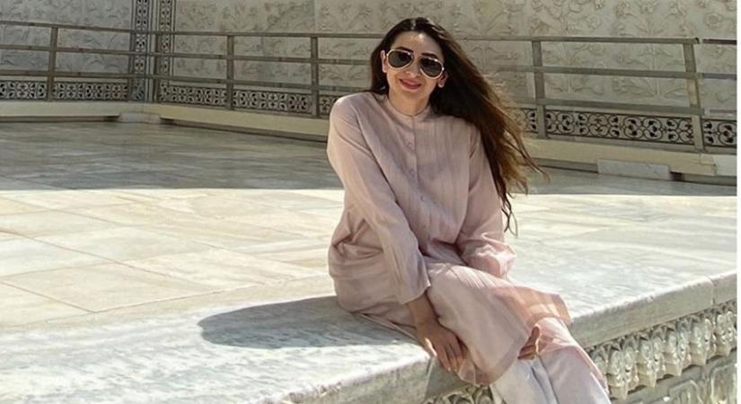 Actress Karisma Kapoor on Sunday shared a few photographs of her visit to the Taj Mahal in Agra.