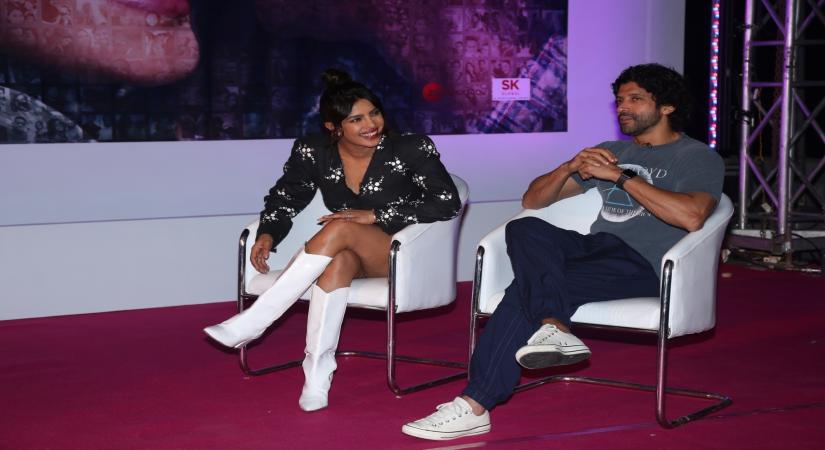 Actors Farhan Akhtar and Priyanka Chopra. (Photo: IANS)