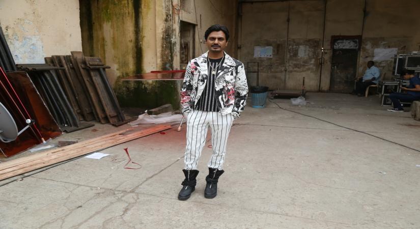 Mumbai: Actor Nawazuddin Siddiqui during the shooting of a song for the upcoming film "Motichoor Chaknachoor" in Mumbai, on Sep 27, 2019. (Photo: IANS)
