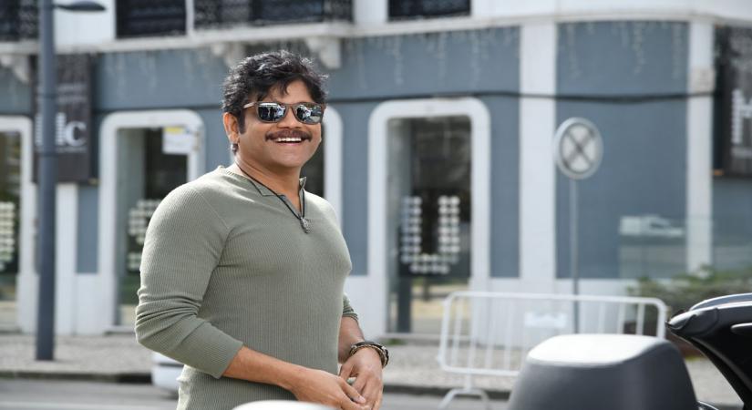 Hyderabad: Actor Akkineni Nagarjuna stills from Telugu film "Manmadhudu 2" in Hyderabad. (Photo: IANS)