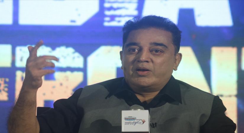 New Delhi: Actor Kamal Haasan during Times Litfest Delhi on Nov 25, 2017. (Photo: Bidesh Manna/IANS)