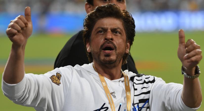 Kolkata: Actor and Kolkata Knight Riders co-owner Shah Rukh Khan at the Eden Gardens after his team won an IPL 2019 match against Kings XI Punjab at the Eden Gardens in Kolkata on March 27, 2019. (Photo: Kuntal Chakrabarty/IANS)