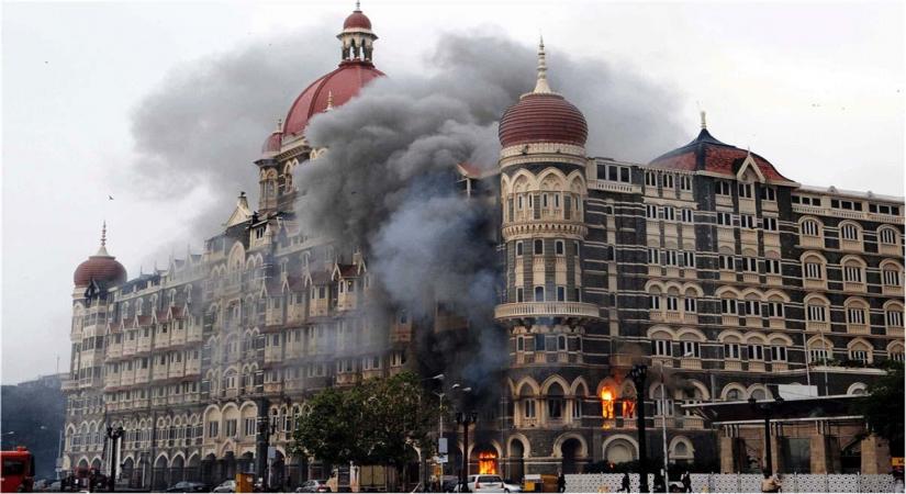 A file photo of 26/11 Attacks on Mumbai. Ten heavily armed Pakistani terrorists had landed undetected in Mumbai's Badhwar Park in Colaba from the sea Nov 26, 2008, and laid siege to several key locations, including Chhatrapati Shivaji Terminus, Taj Mahal Hotel, Chabad House and Leopold Cafe. (Photo: Sandeep Mahankal/IANS)