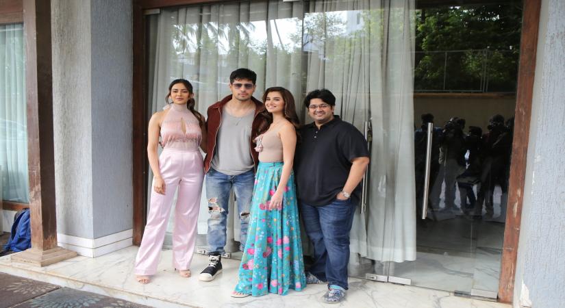 Mumbai: Actors Rakul Preet Singh, Sidharth Malhotra and Tara Sutaria during promotions of upcoming film "Marjaavaan" in Mumbai on Oct 31, 2019. (Photo: IANS)