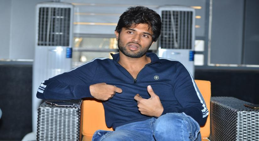 Hyderabad: Actor Vijay Deverakonda during a interview in Hyderabad. (Photo: IANS)