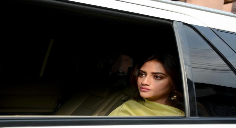 Kolkata: Actress turned politician Nusrat Jahan arrives at the residence of Mamata Banerjee in Kolkata on May 25, 2019. (Photo: Kuntal Chakrabarty/IANS)