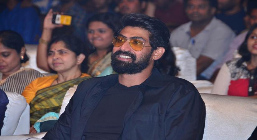 Hyderabad: Actor Rana Daggubati during the audio launch of film "Yuddham Sharanam" in Hyderabad. (Photo: IANS)