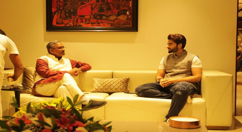 Actor-producer Jackky Bhagnani hosted Chief Minister of Uttarakhand Trivendra Singh Rawat at his residence in Mumbai to discuss ways to promote film production in Uttarakhand. Directors and producers including Rajkumar Hirani, Nitesh Tiwari, Dinesh Vijan and Ashutosh Gowariker were also present at the meeting held on Wednesday.